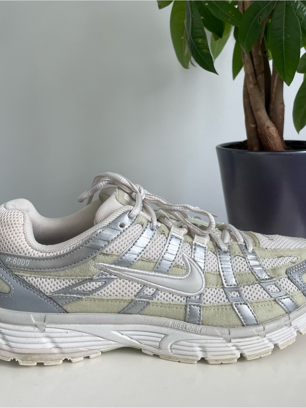 Women Size 9 Nike P-6000 Phantom Light Army White Silver Shoes